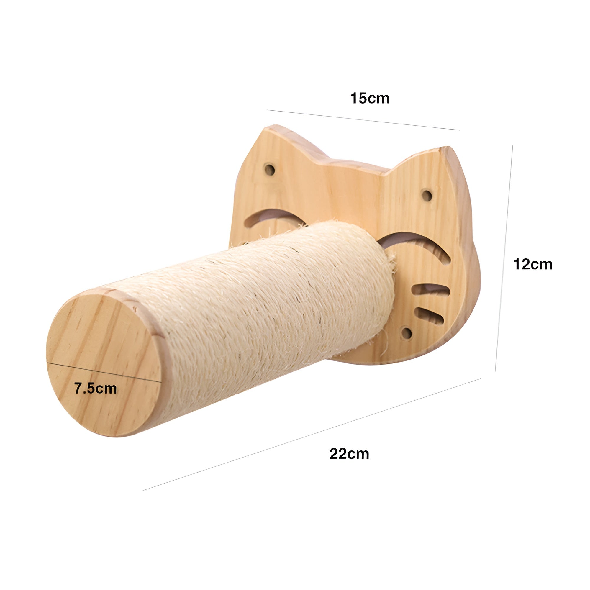 PurrMount Board | Wall-Mounted Cat Climbing Shelf with Scratching Post