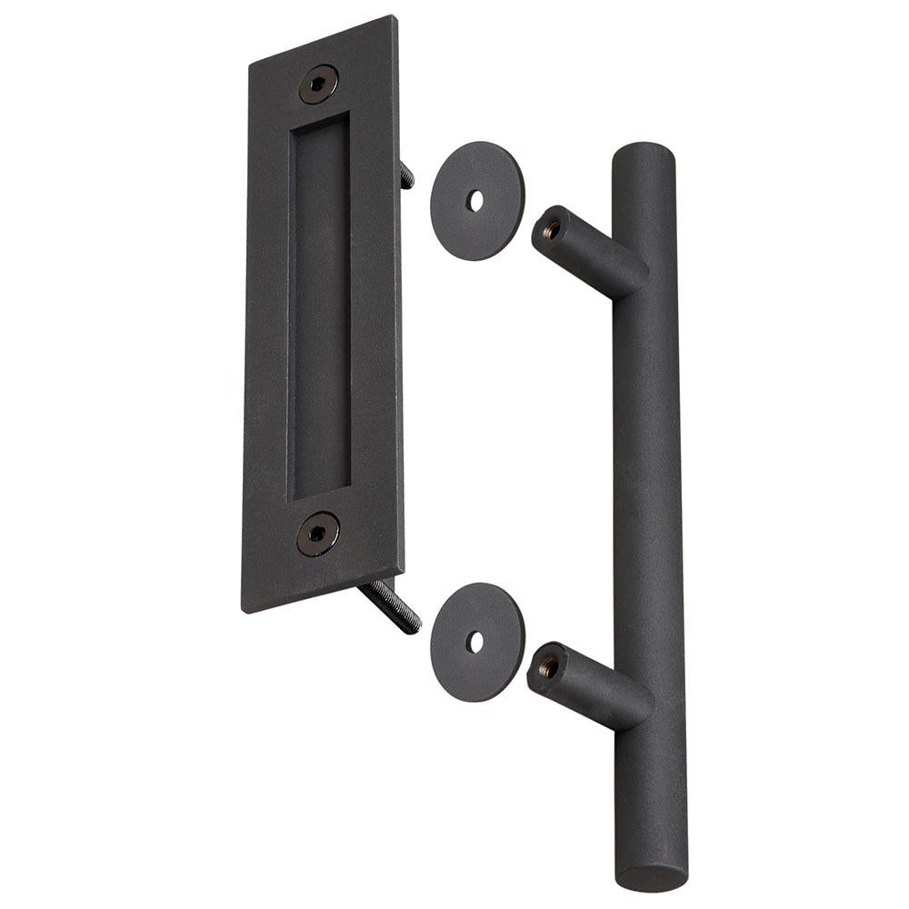 Yescom 12 in Rustic Sliding Barn Door Pull & Flush Handle