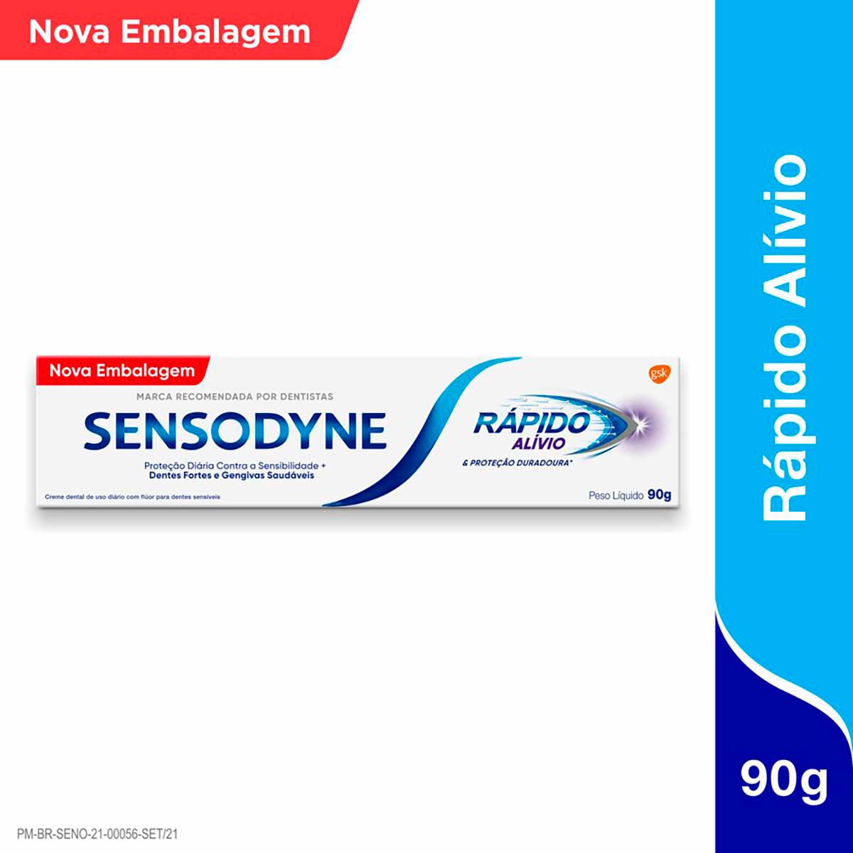 Sensodyne Rapido Alivio Para Dentes Sensiveis em 60 Segundos 90g