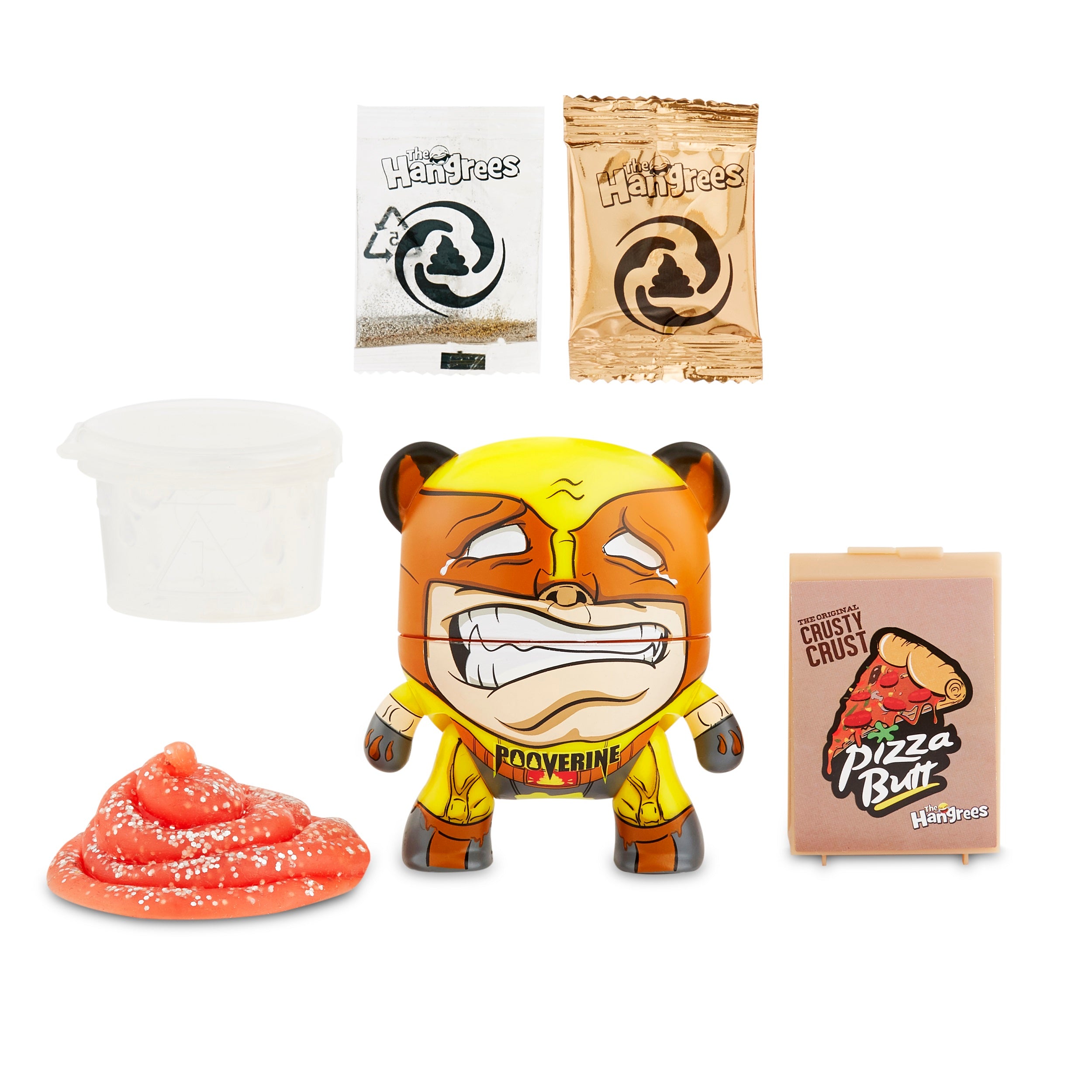 The Hangrees Pooverine Collectible Parody Figure with Slime， Great Gift for Children Ages 6， 7， 8+