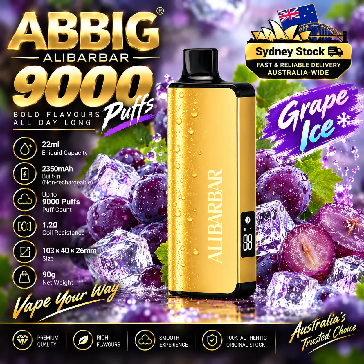 🎉Alibarbar ABBIG 9000  ( Sydney Stock 🚚 )