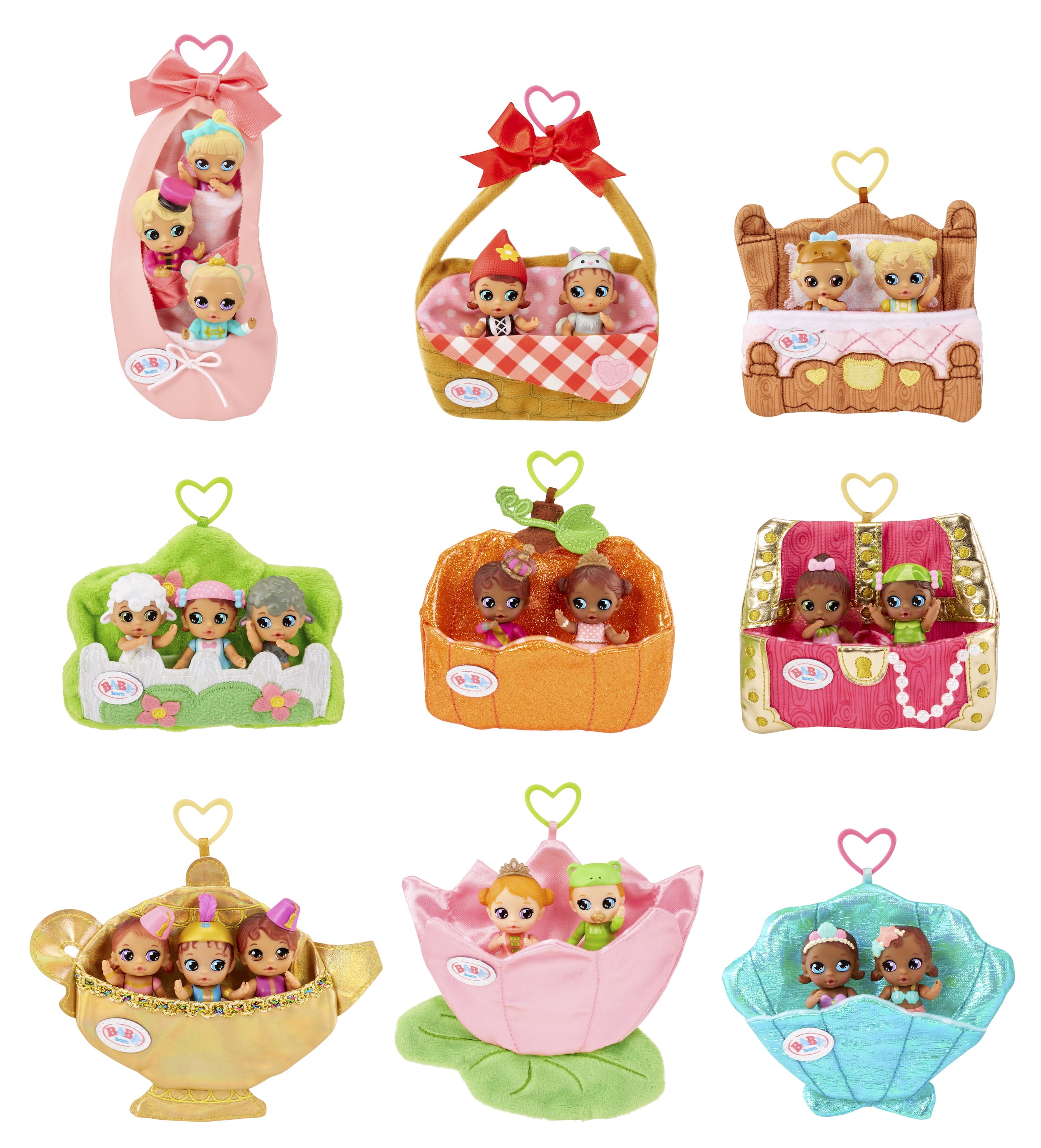 BABY born® Surprise Mini Babies 2.25" – Unwrap Surprise Twins or Triplets Collectible Baby Dolls with Soft Swaddle, Blanket, Rocking Horse, Age 3+