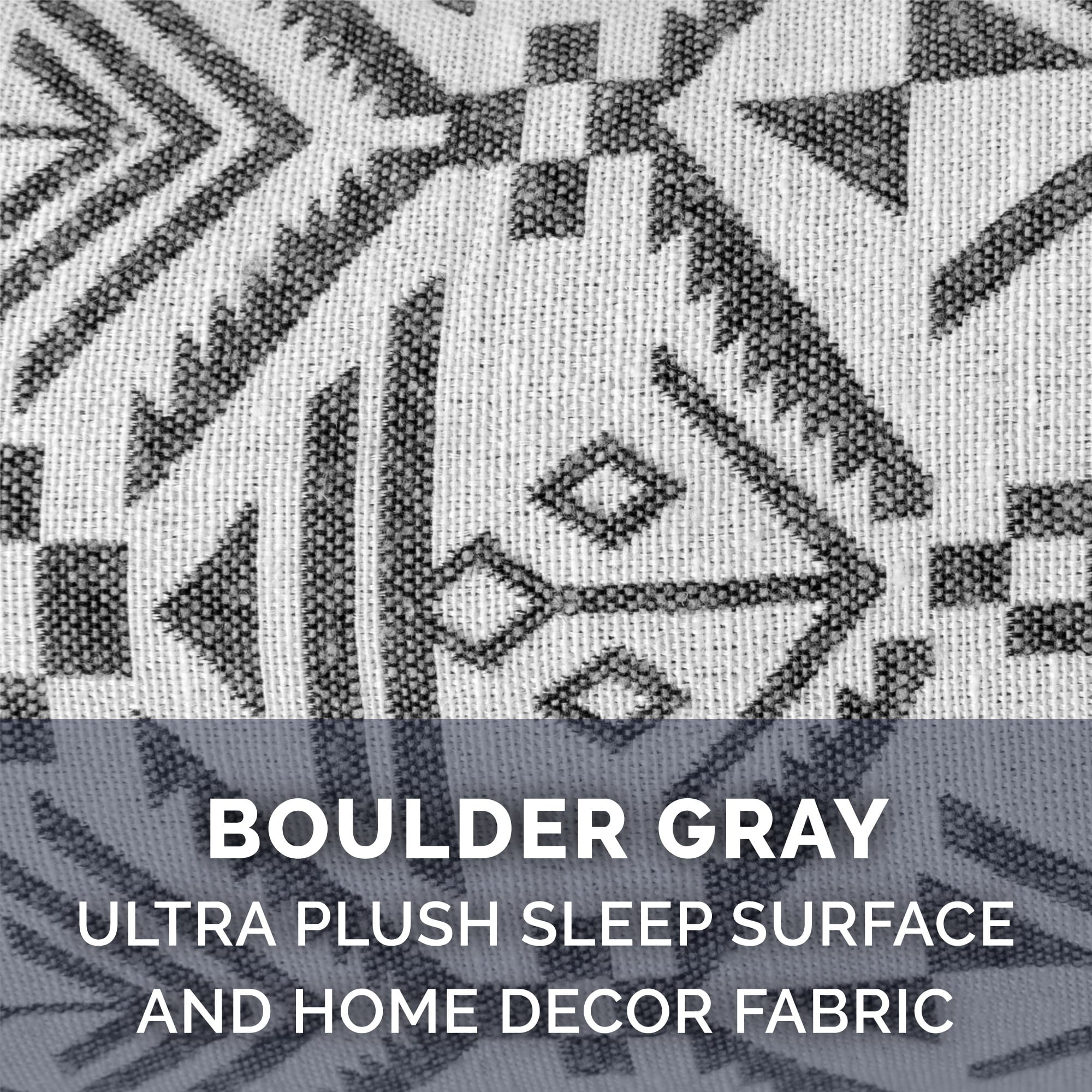 FurHaven Pet Dog Bed | Deluxe Memory Foam Southwest Kilim L-Shaped Chaise Couch Pet Bed for Dogs and Cats， Boulder Gray， Large