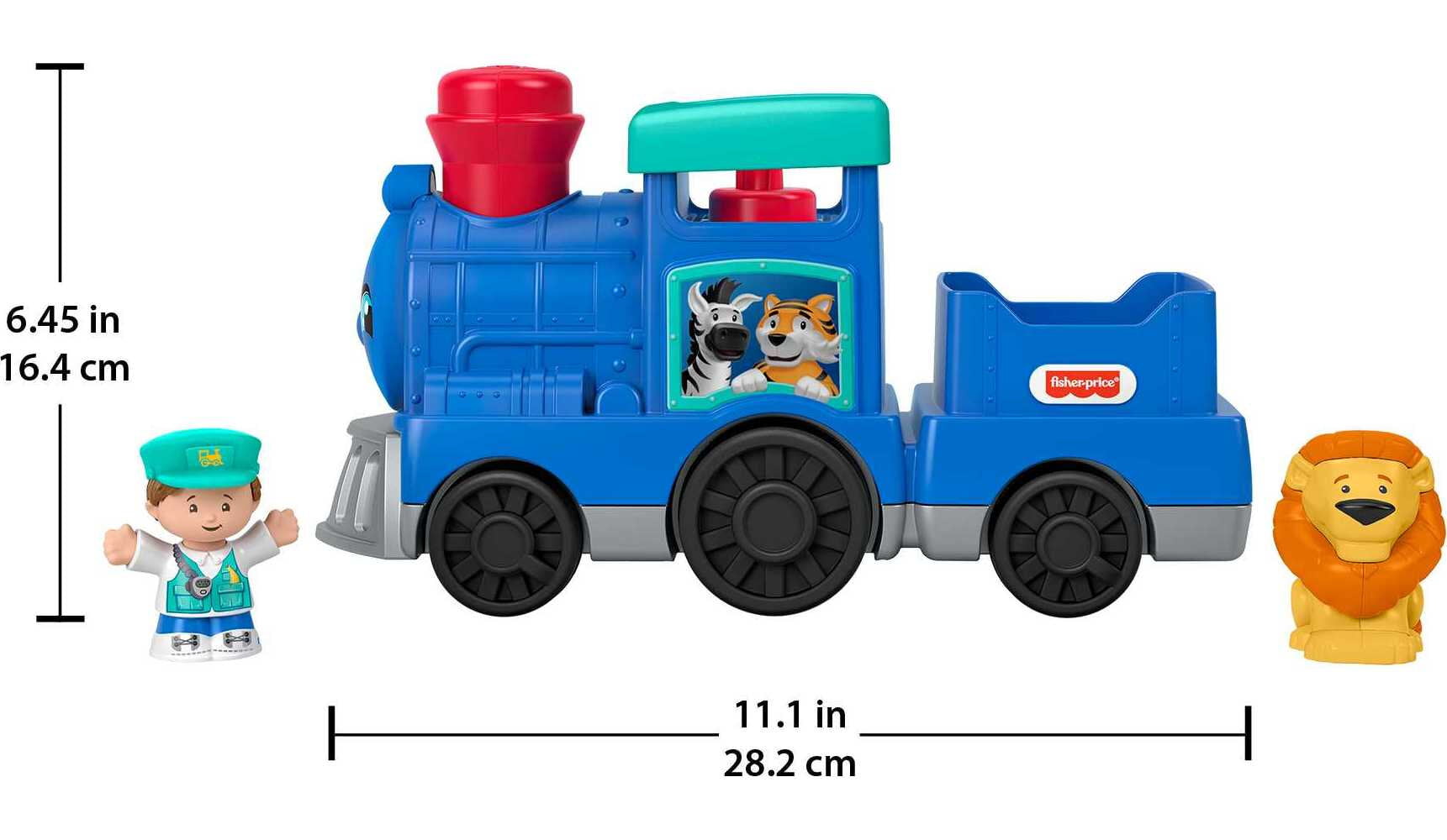 Fisher-Price Little People Animal Train Toy with Music and Sounds， 2 Figures， Toddler Toy