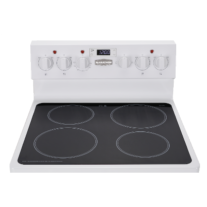 Marathon MER245W1 24quot White Schott Ceran Smooth Top Electric Range