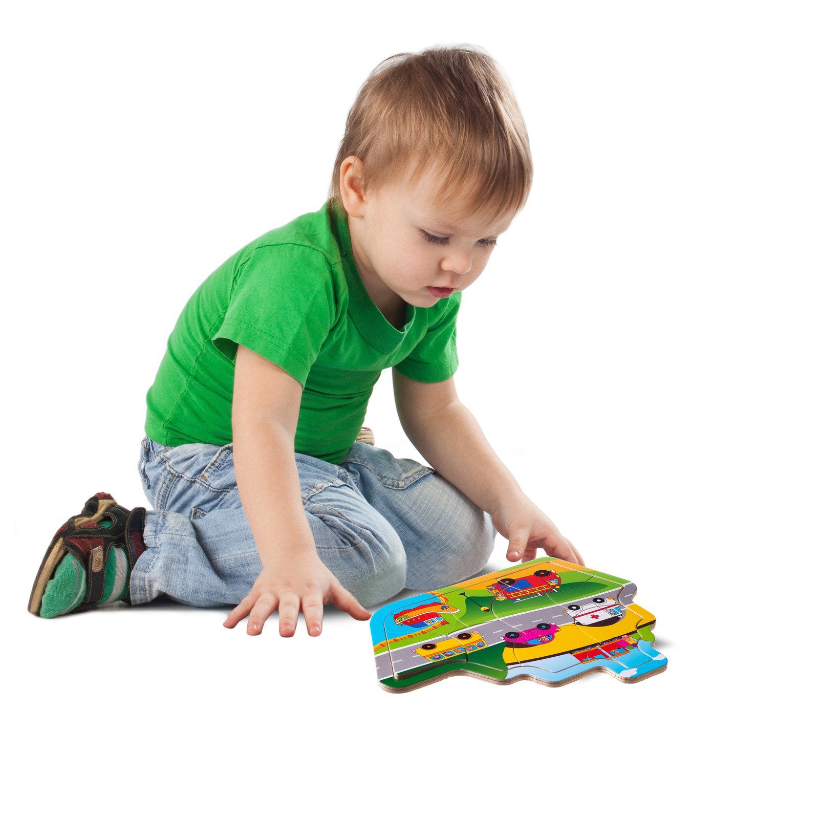 Eliiti Wooden Vehicles Jigsaw Puzzle for Boys Toddlers 2 to 4 Years Old