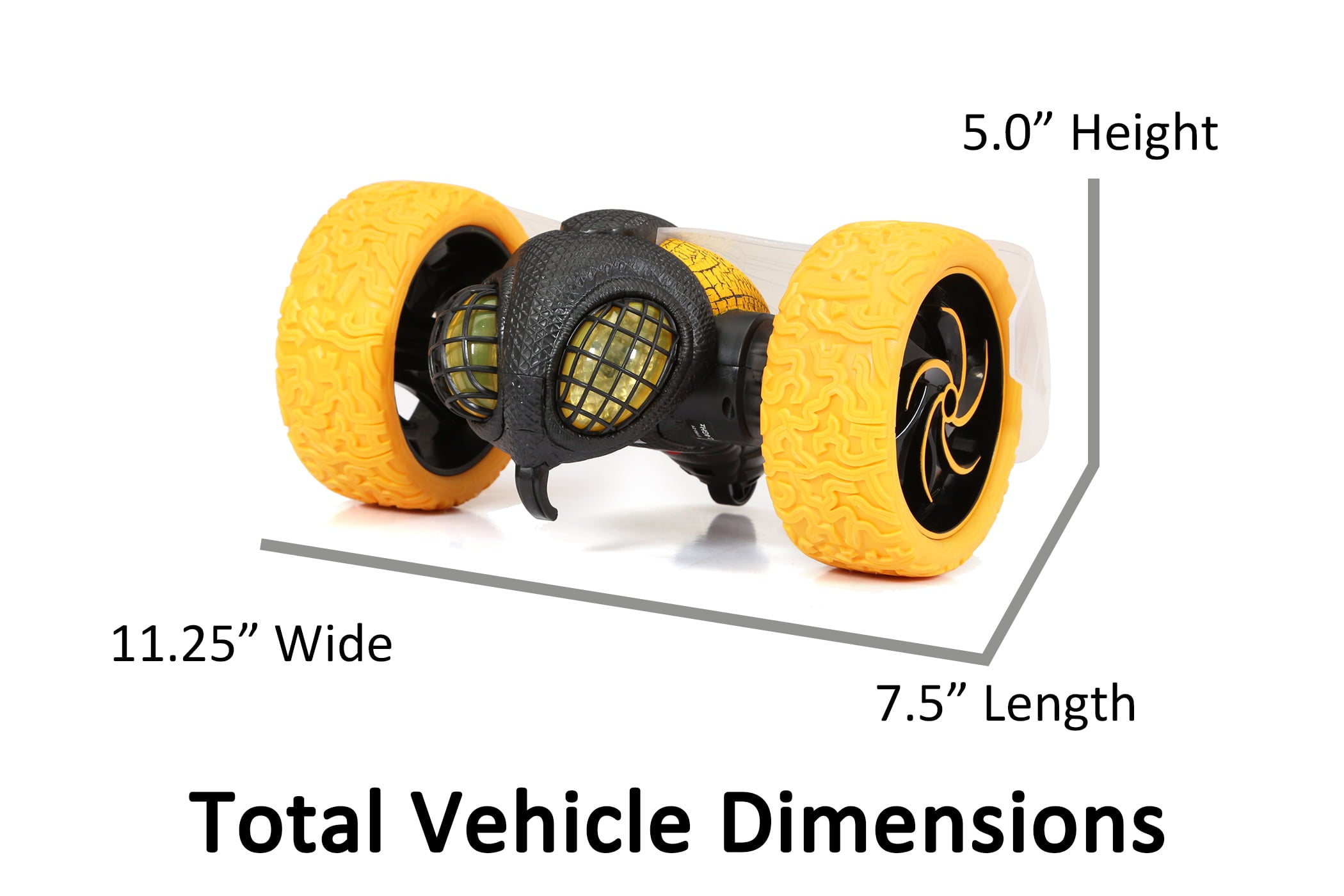 New Bright Stunt 10 inch Tumblebee Lights and Sound Battery Radio Control Toy， 3718U-2Y