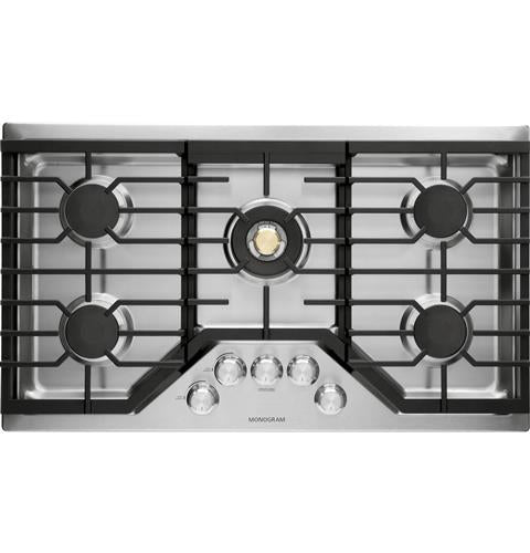 Monogram ZGU36RSLSS 36Inch DeepRecessed Gas Cooktop In Stainless Ste
