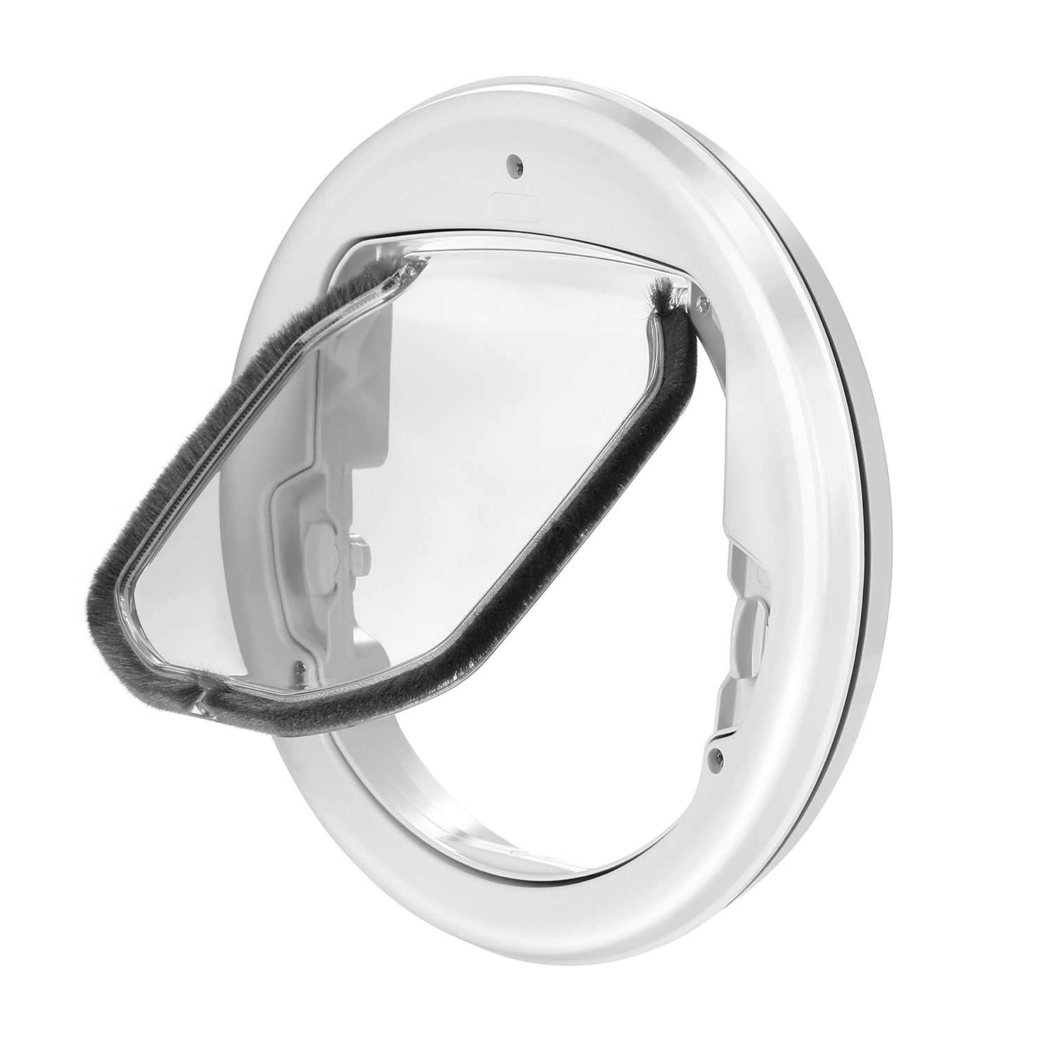 Ownpets Pet Cat Door， White PVC Plastic Small Dog Lockable Flap Lightweight Gate for Glasses Wooden Mount