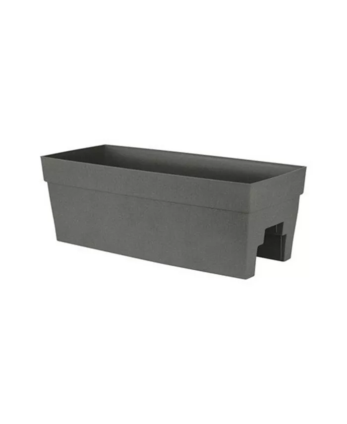 DCN Plastic Rail Planter Rectangular 3527-04 Slate 27 Inch