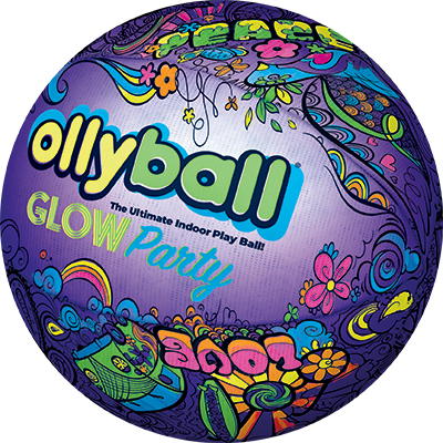 Ollyball Glow Party Glow-in-the-Dark Inflatable w/ LED Blacklight