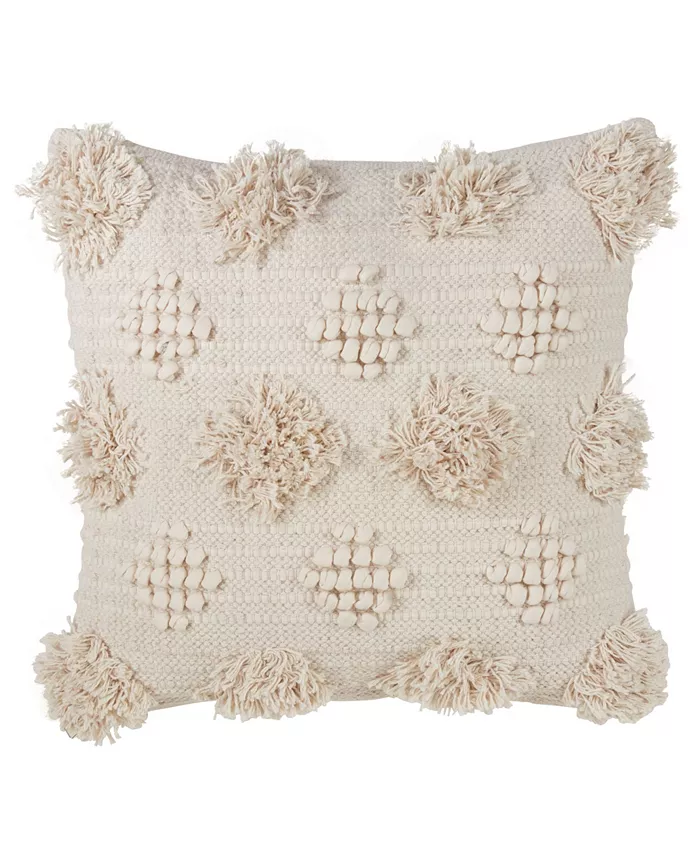 Saro Lifestyle Moroccan Tufted Decorative Pillow， 18