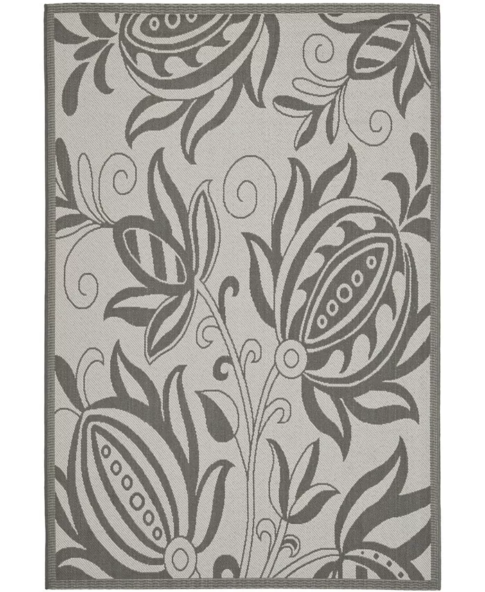 Safavieh Courtyard Light Gray and Anthracite 6'7