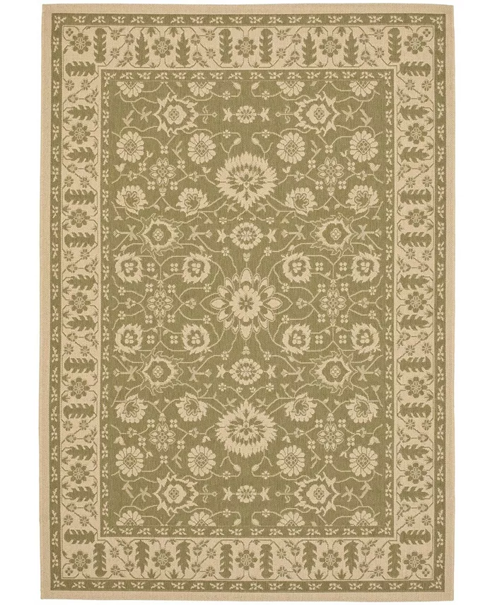 Safavieh Courtyard Green and Creme 2'7