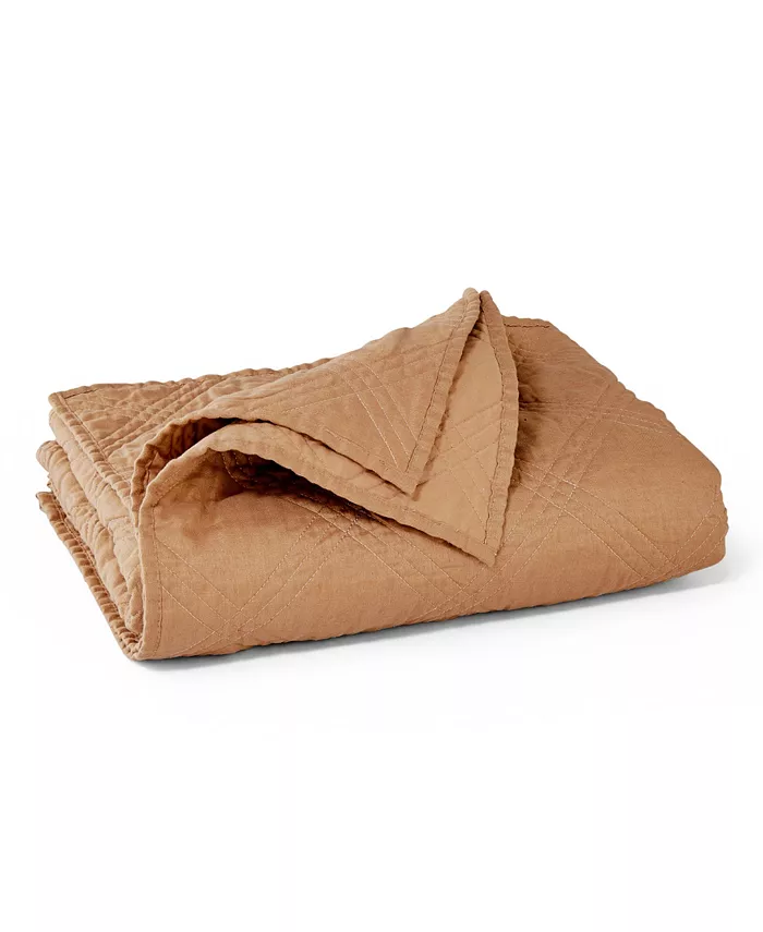 Levtex Home Washed Linen Quilted Reversible Throw， 50