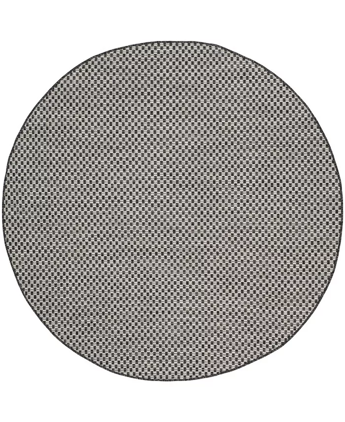 Safavieh Courtyard Black and Light Gray 6'7