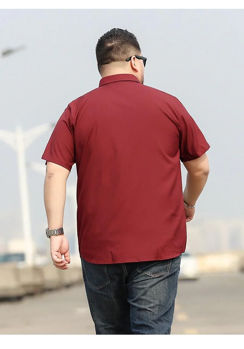 Camisa Masculina Manga Curta modelo Plus Size - Sleeve Classic / A Camisa Social Perfeita para os dias Quentes!