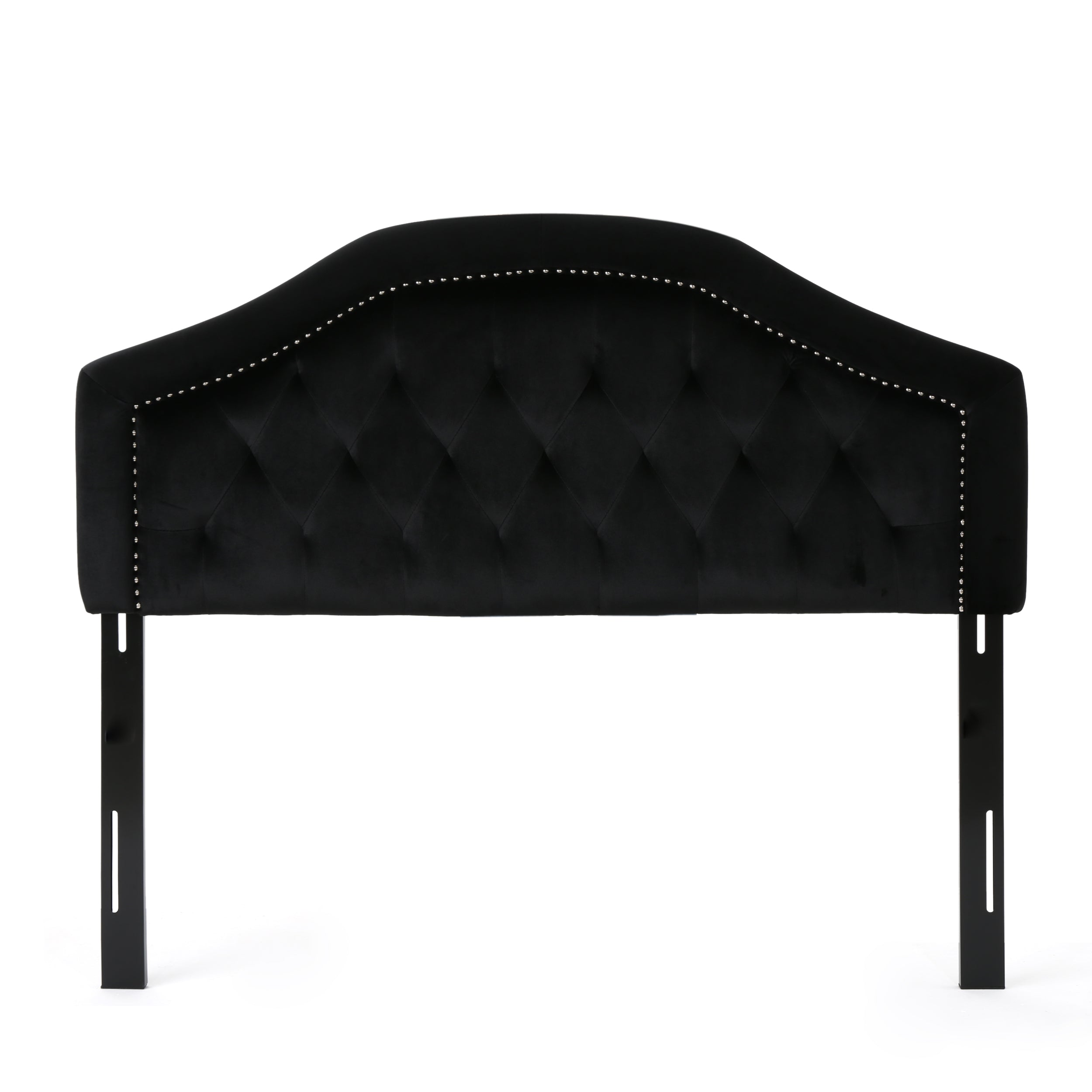 Lazarus New Velvet Studded Seam Tufted Queen/Full Headboard