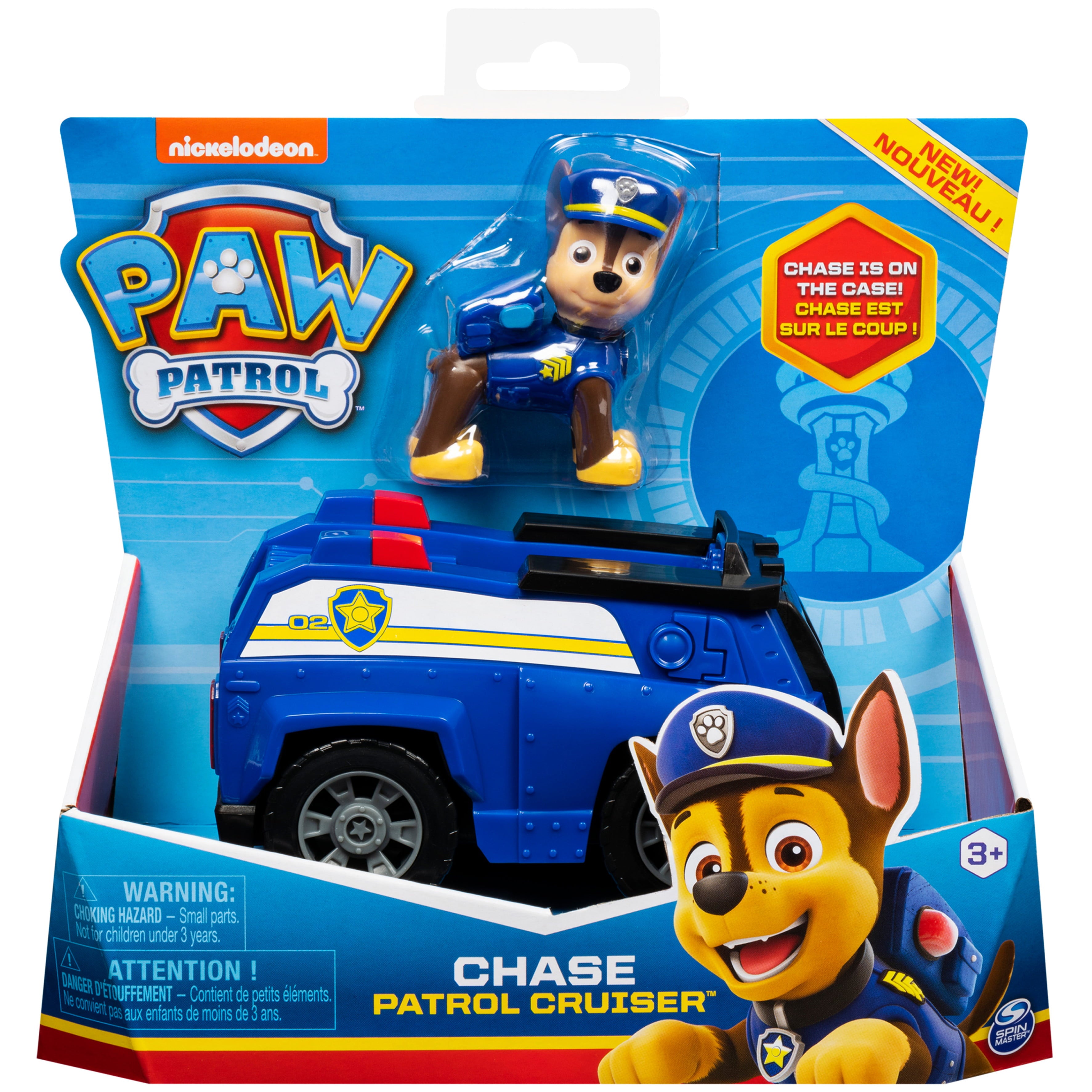 PAW Patrol， Chase’s Patrol Cruiser Vehicle with Collectible Figure
