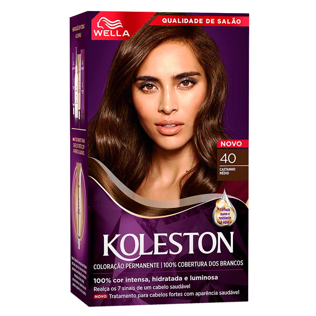Kit tintura 40 castanho medio Wella Koleston