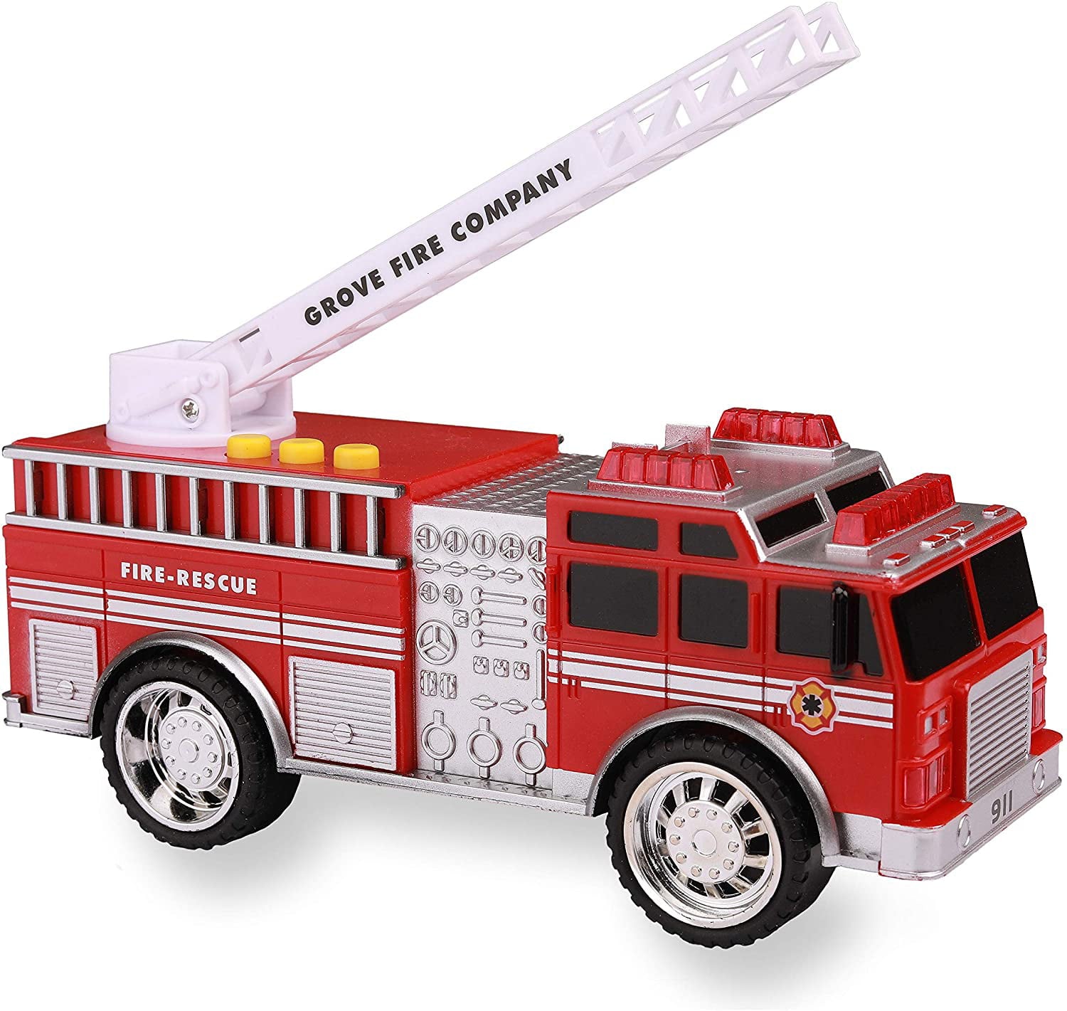 3-In-1 Emergency Vehicle Toy Playset for Kids， Fire Truck， Police Car， Ambulance