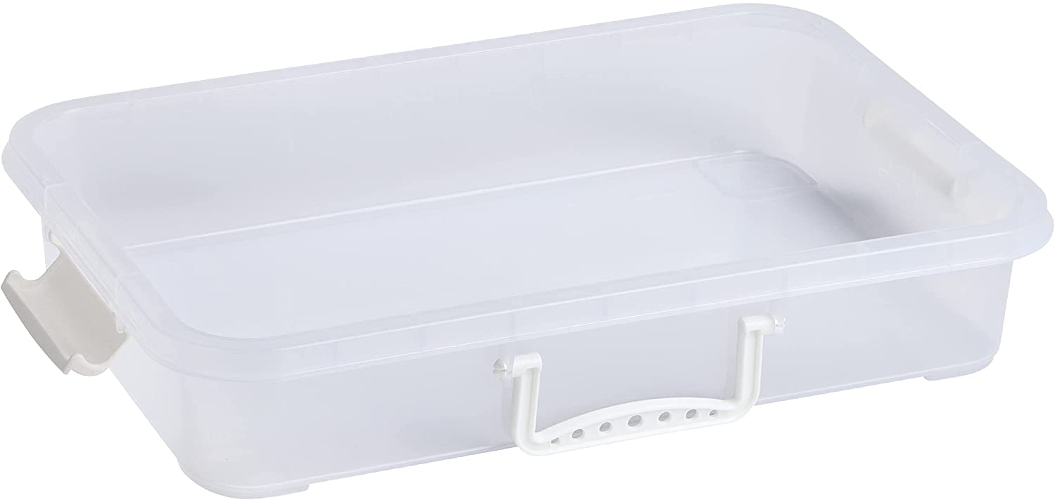 15" Portable Sensory Play Tray with Lid, Fill with Water, Sand, Beads