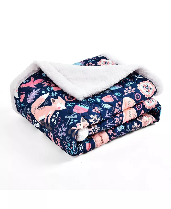 Lush Dandeacutecor Pixie Fox Sherpa Throw for Kids， 60