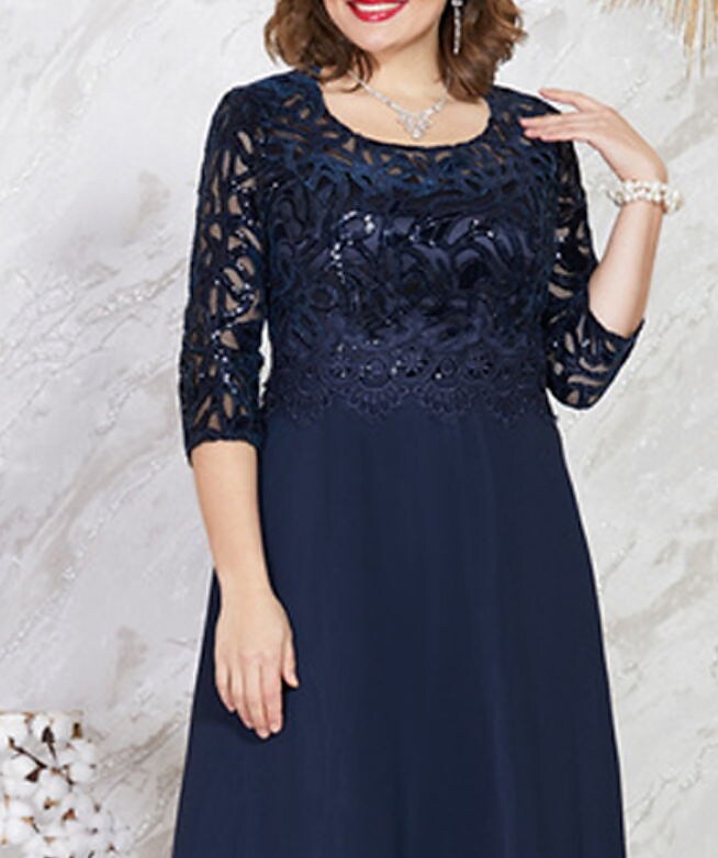 Women's Plus Size A Line Dress Midi Dress