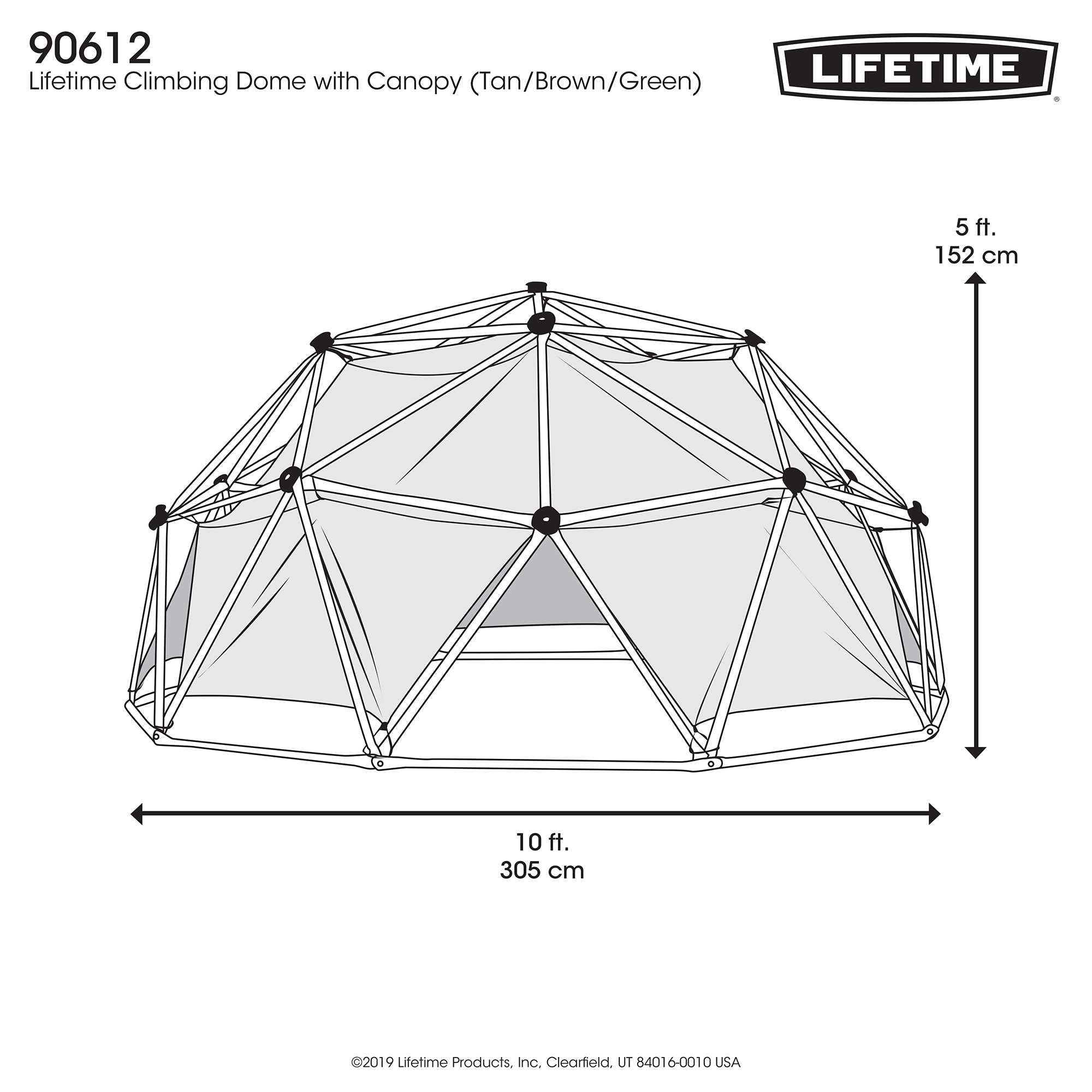 Lifetime Dome Climber (Earthtone w/canopy)， 90612
