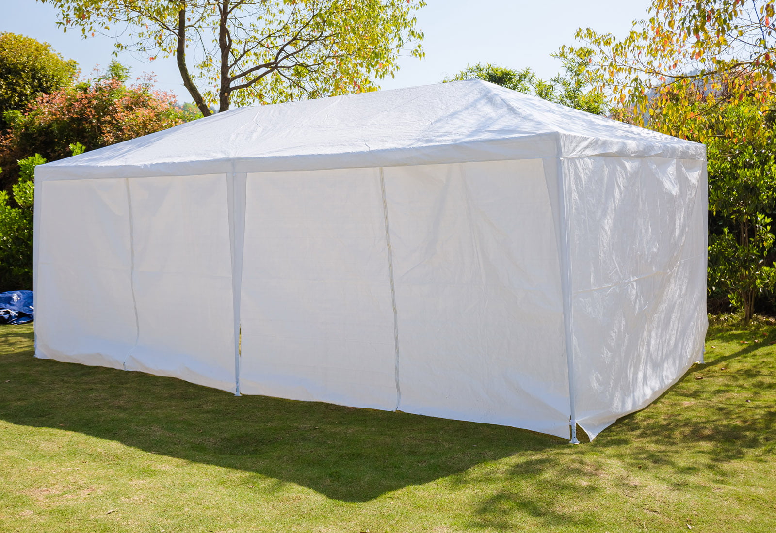 Dayplus 10x20ft Party Tent Heavy Duty Large White Beach Shelter with 6 Removable Side Panels
