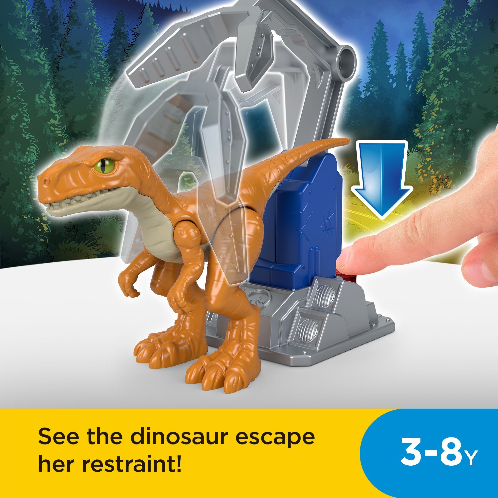 Imaginext Jurassic World Dominion Atrociraptor 'Tiger' Dinosaur Toy