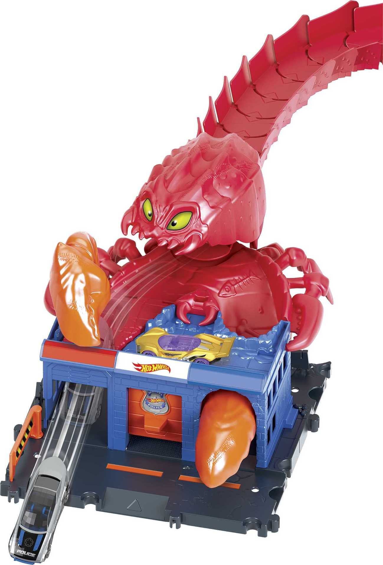 Hot Wheels City Scorpion Flex Attack Track Set and Toy Car with 2.-5ft Long Bendable Track
