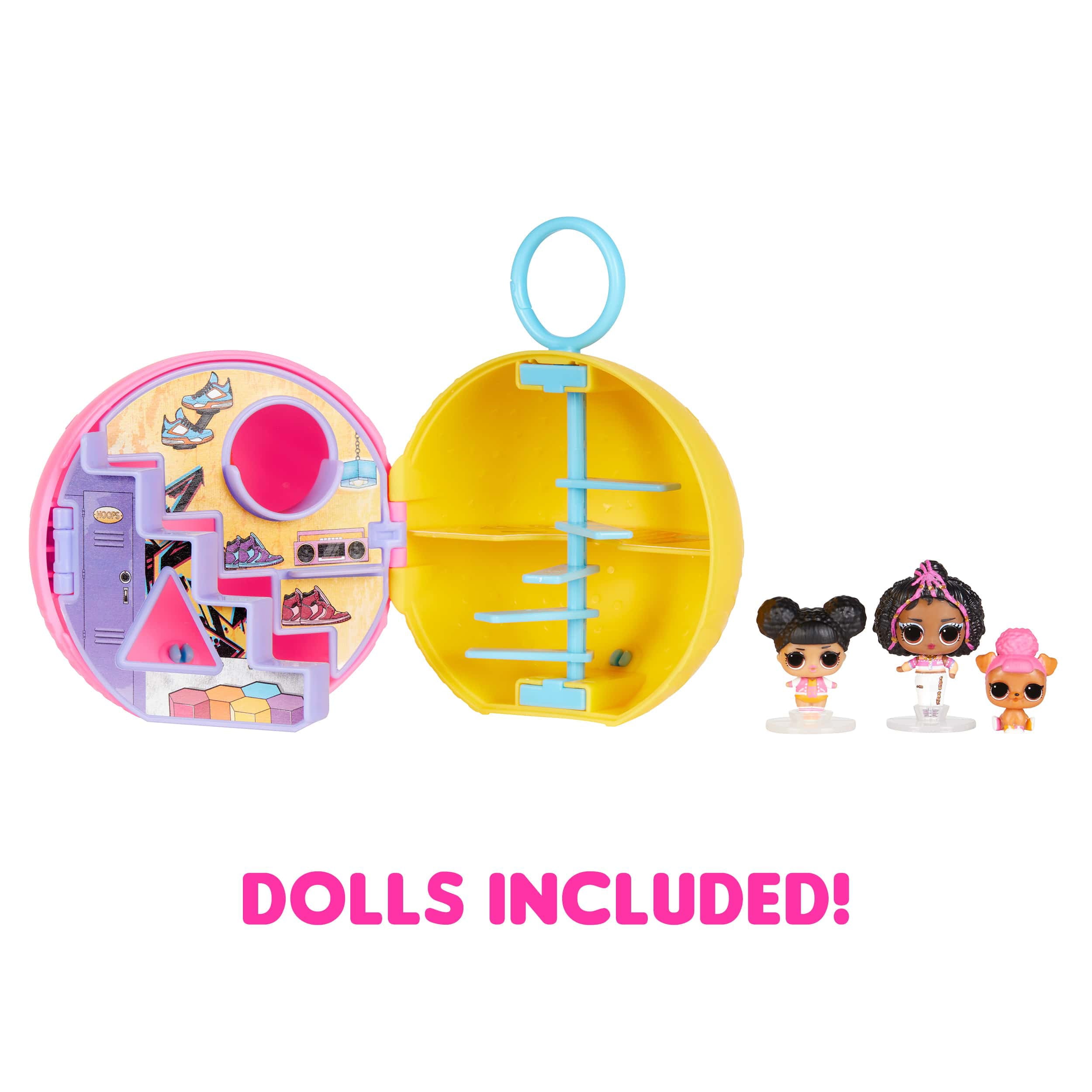 Mini L.O.L. Surprise! Family- with 3 Dolls, Surprises, Mini Dolls, Collectible Dolls, Ball Playset, Mini Tween Fashion Dolls- Great Gift for Girls Age 4+