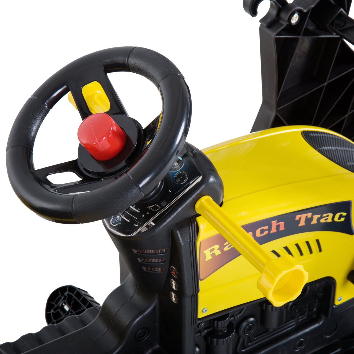 Aosom Ride On Excavator Kids Toy Construction Equipment with Pedal Controls， 6 Wheels， and Controllable Dirt Bucket