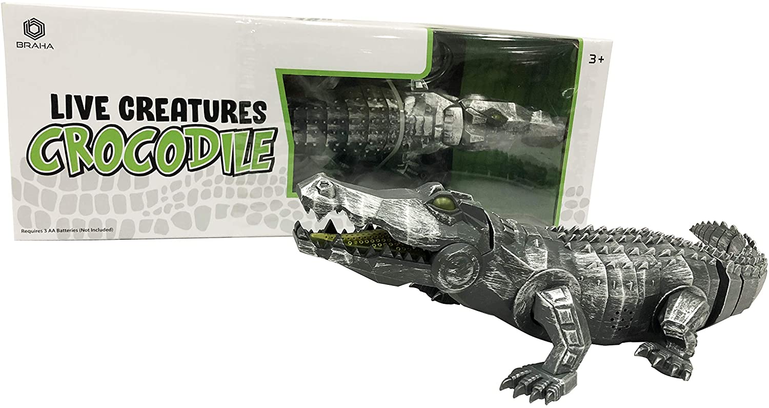 Live Creatures Crocodile Robots for Kids， Alligator Toy Robot Battery Operated