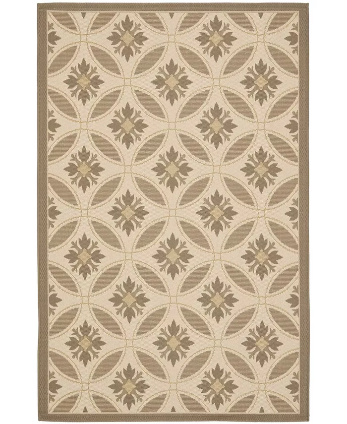 Safavieh Courtyard Beige and Dark Beige 6'7