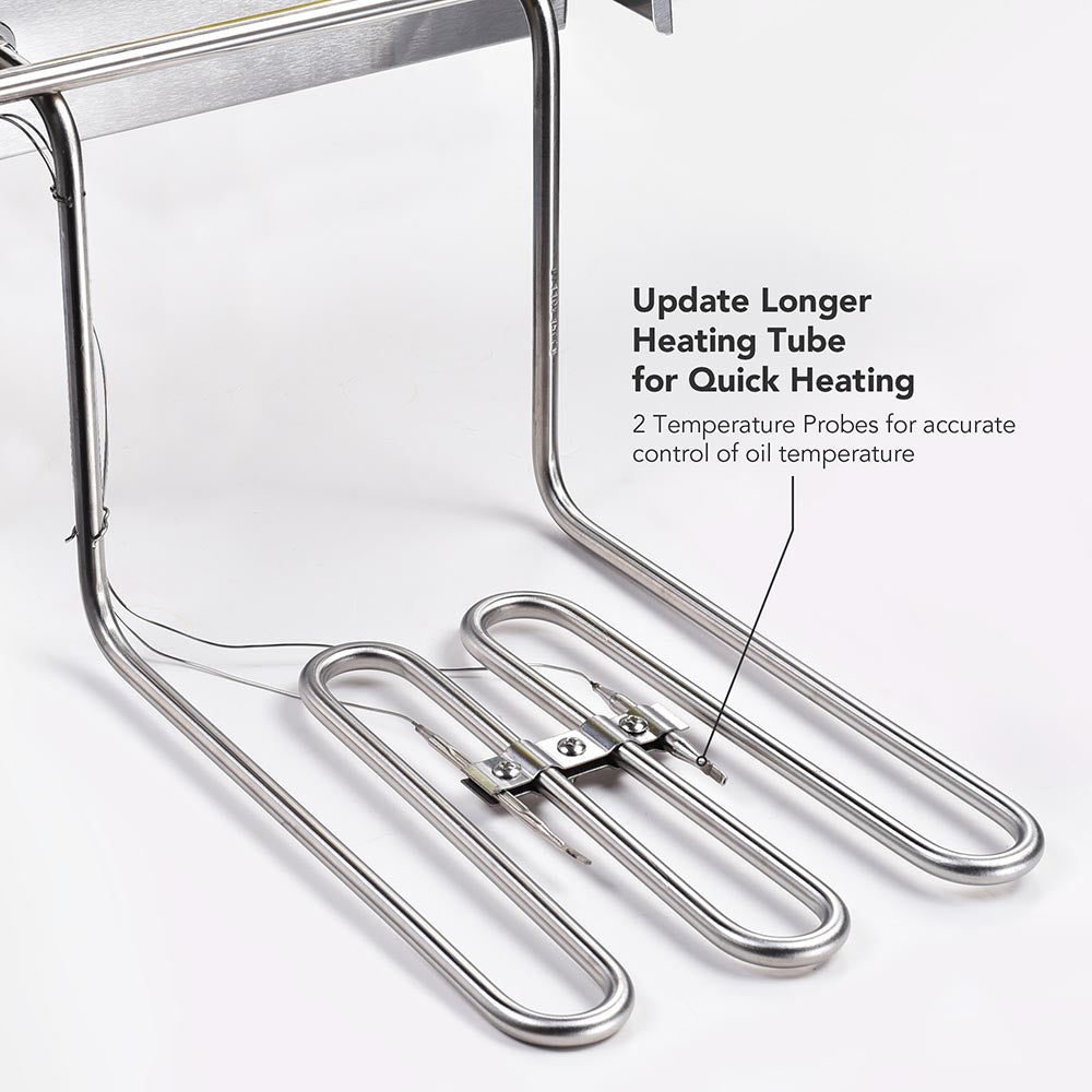 Yescom Electric Deep Fryer 24 L Comml. Countertop Dual-Tank