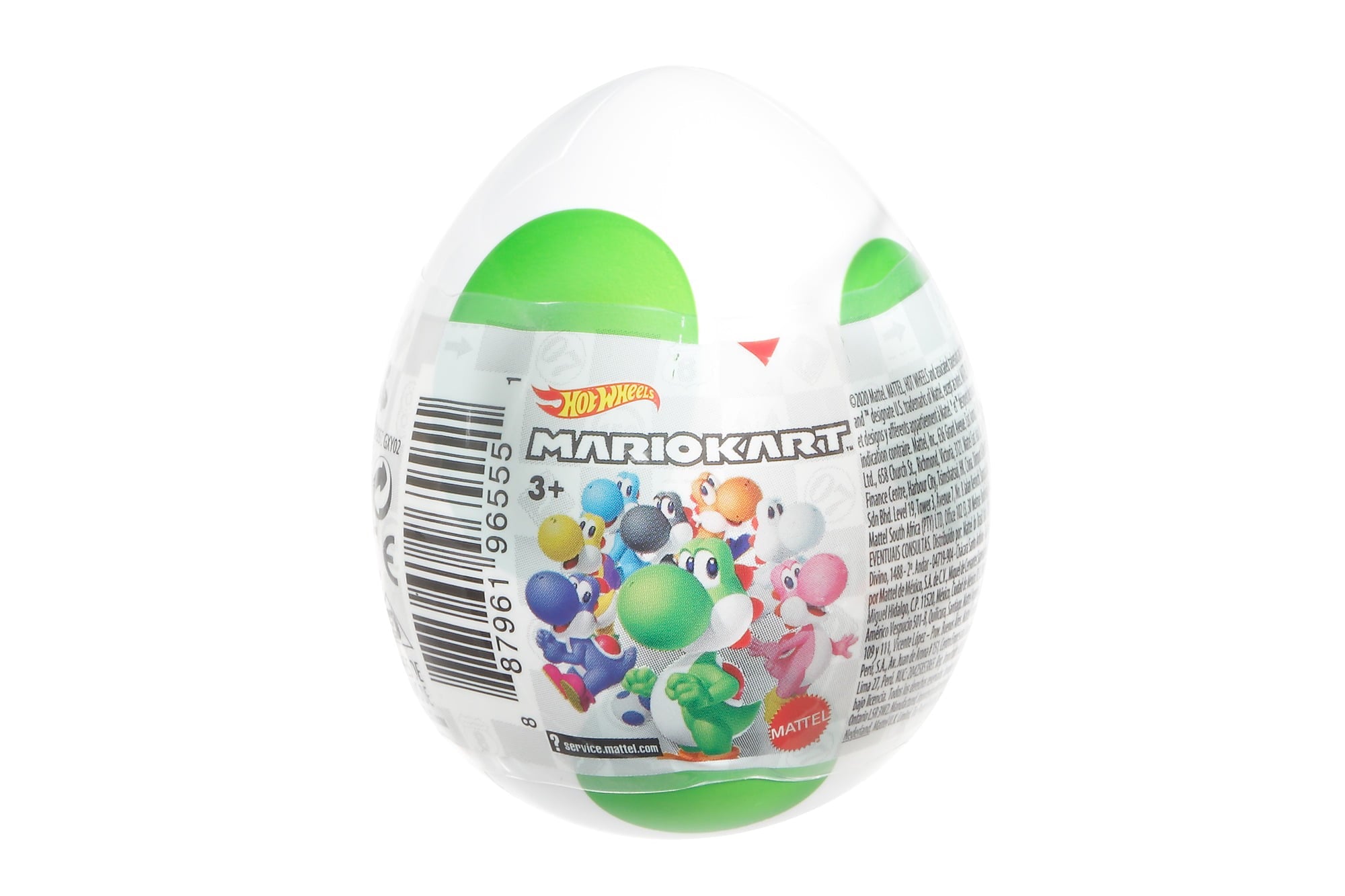 Hot Wheels Mario Kart Yoshi Egg with Surprise 1:64 Scale Yooshi Kart (Styles May Vary)