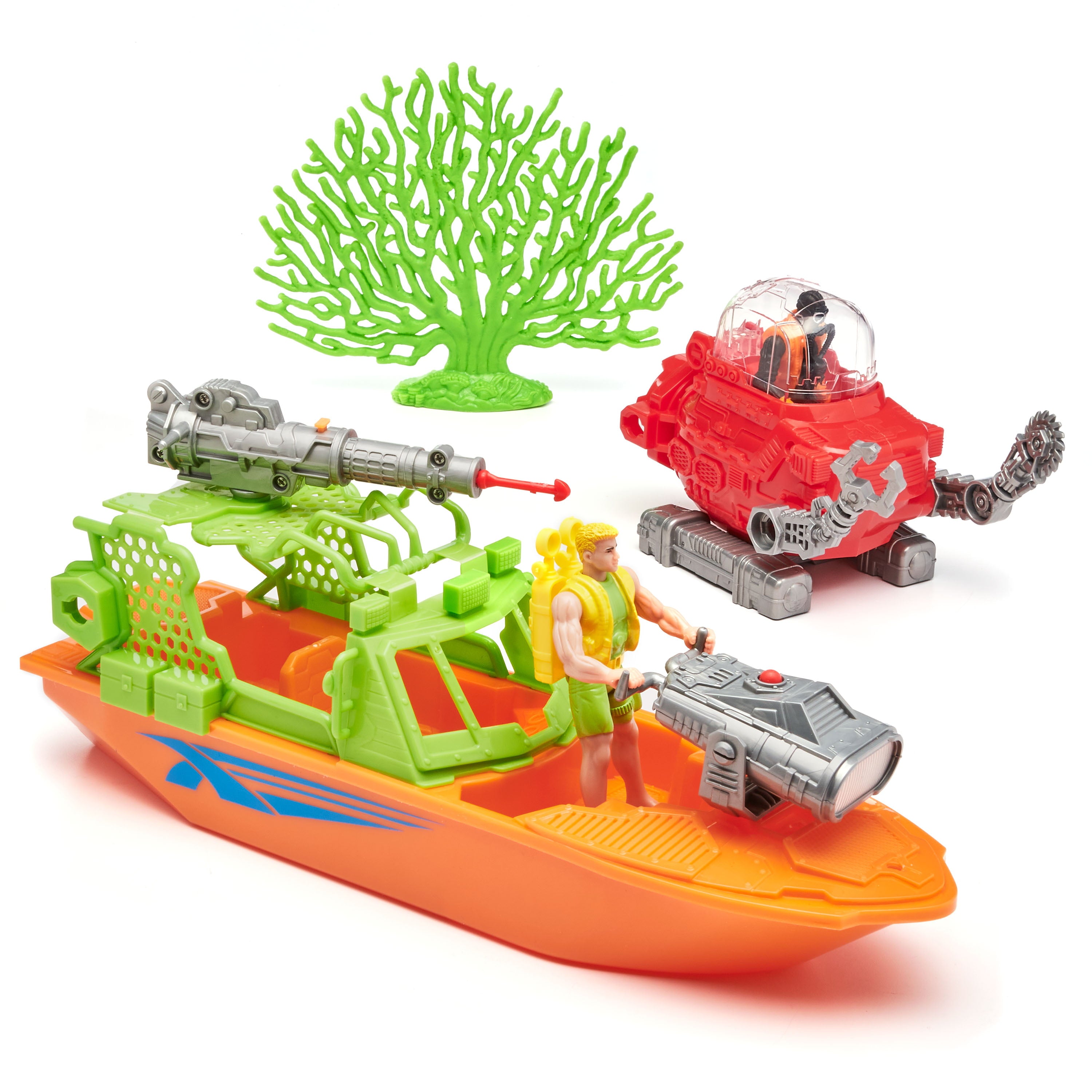 Kid Connection Shark Exploration Play Set， With Marine Boat and Vehicles， 31 Pieces