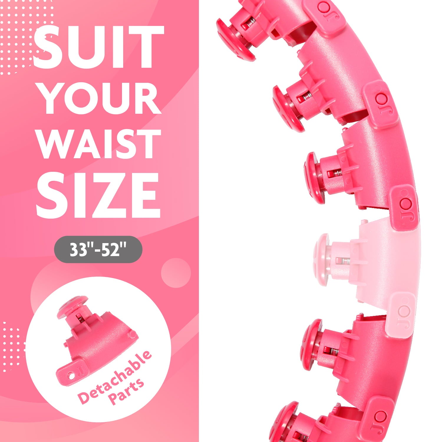 Hula Hoop Fitness Gear w/counter - Abs Workout， Weight Loss and Burn Fat (Smart Weighted Hula Hoops， Stomach Exercises)