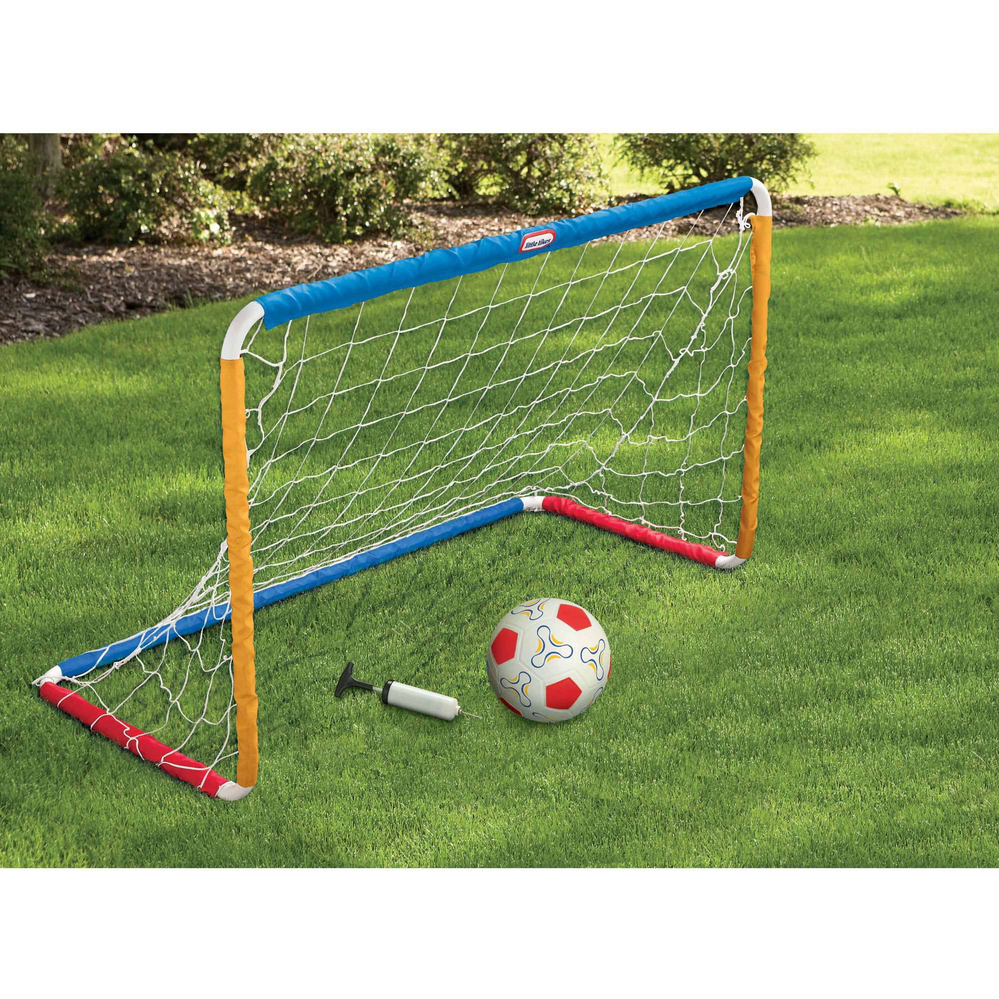 Little Tikes Easy Score Toy Soccer Set with Ball， Goal， and Pump- Toy Sports Play Set for Toddlers Kids Girls Boys Ages 3 4 5+ Year Old