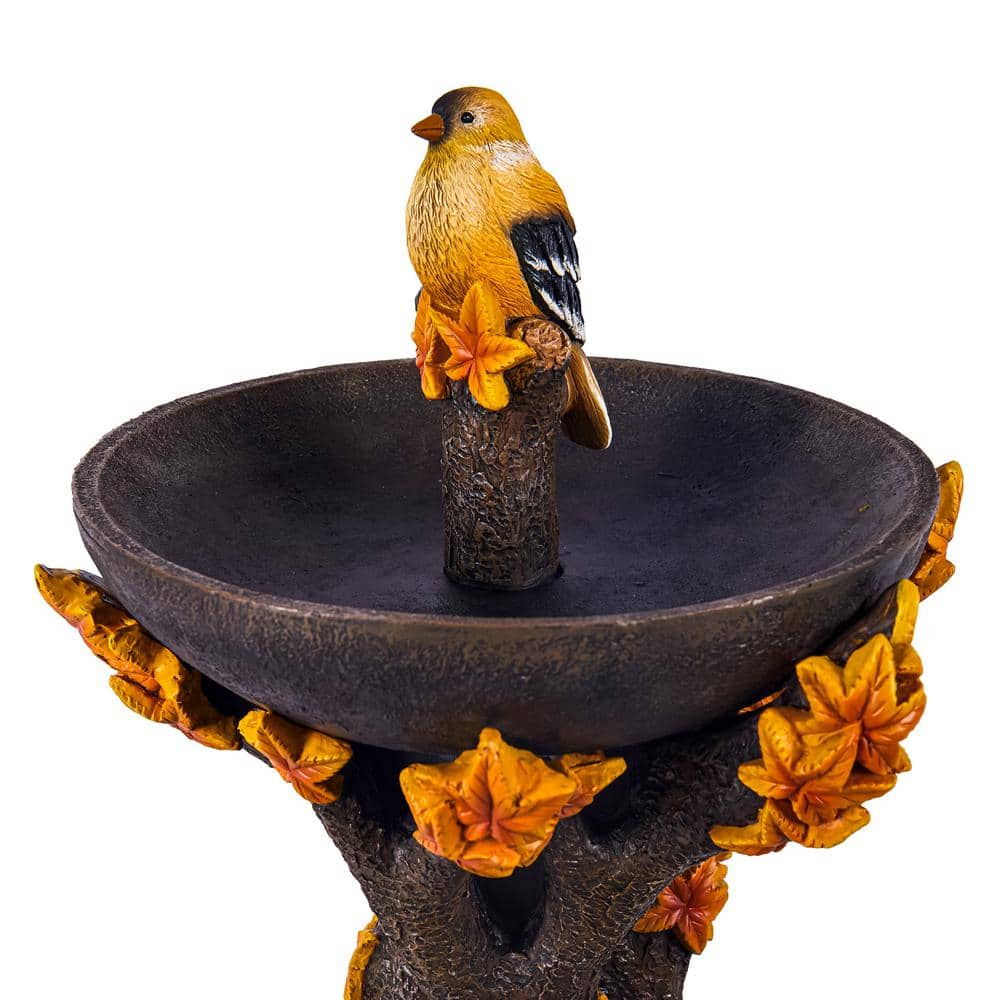 Evergreen Maple Tree Resin Birdbath 2GB7025