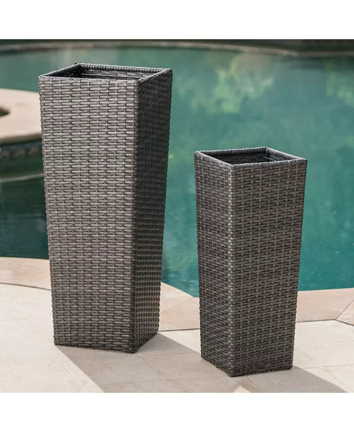 Noble House Everest Outdoor Flower Pots， Set of 2