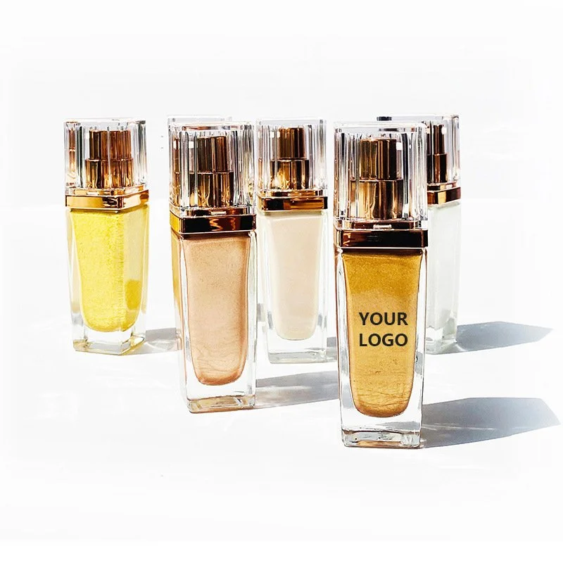 Private Label Shimmer Body Oil Bronze Face Highlighter Illuminator body Makeup