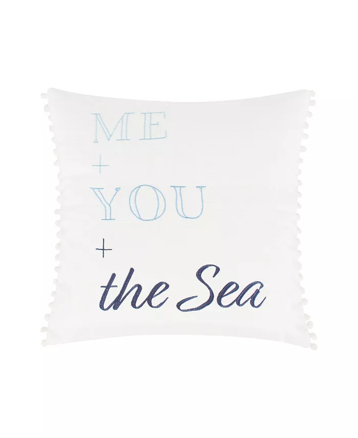 Levtex Home Reef Dream Embroidered Decorative Pillow， 18