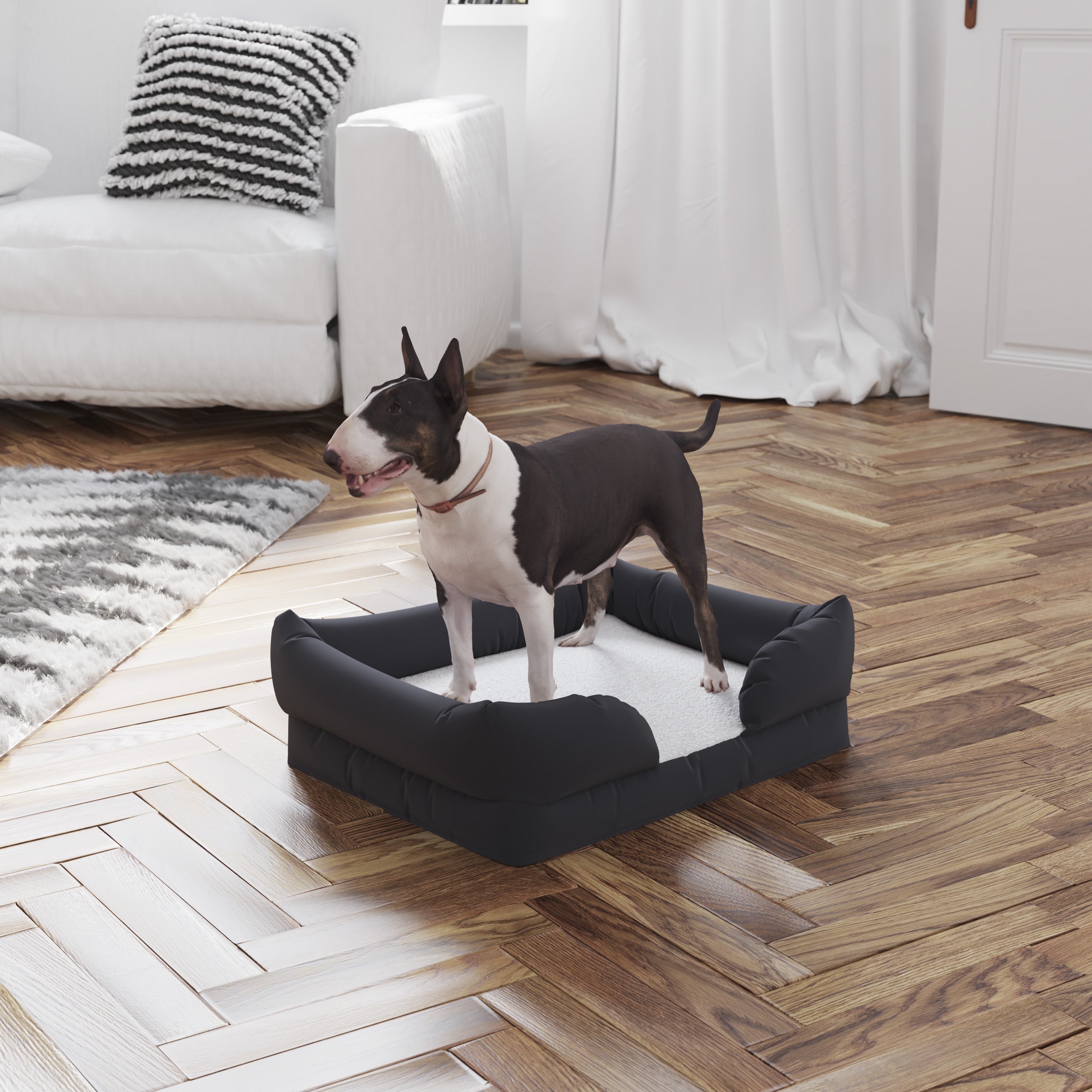 Flash Furniture Cooper Small Memory Foam Pet Bed， Gray