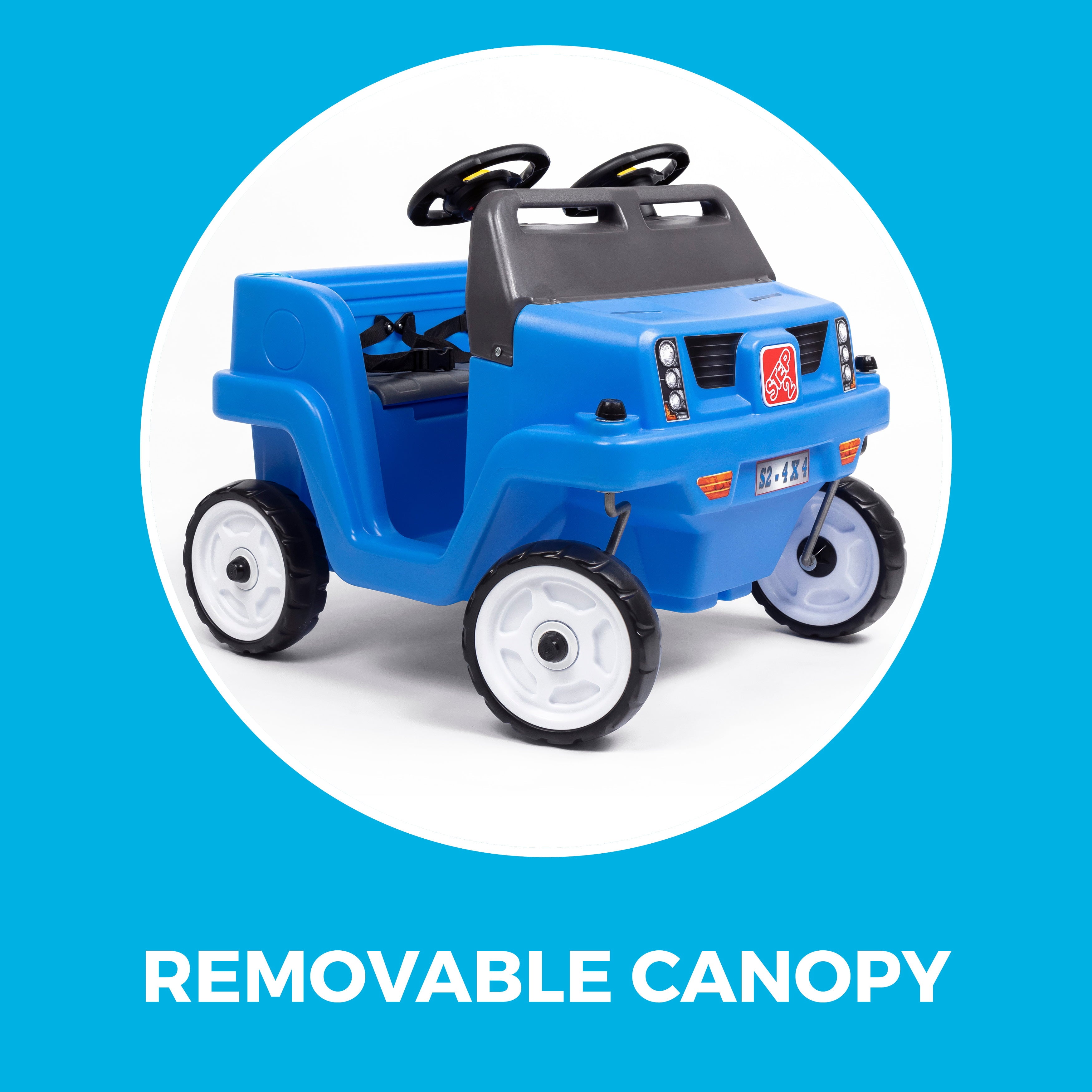 Step2 Side-by-Side Push Around SUV Two-Seater Stroller Push Car