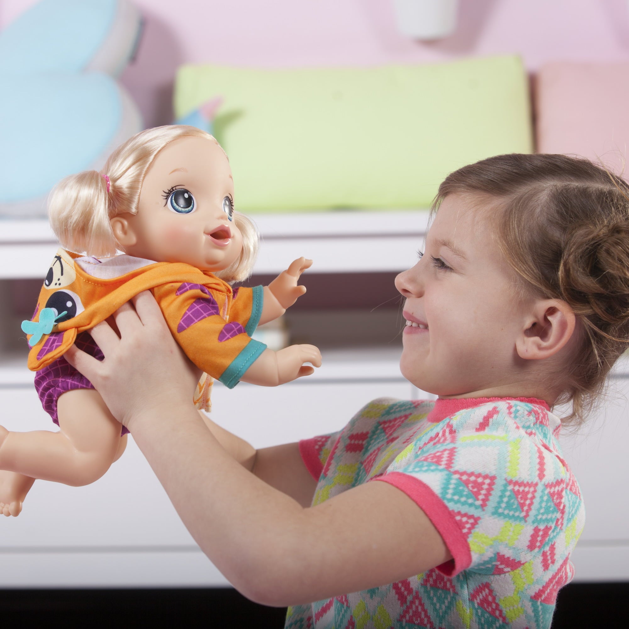 Baby Alive Baby Go Bye Bye: Blonde Hair Doll, for Ages 3 and up, 30+ Phrases and Sounds
