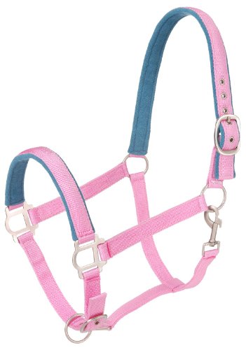 Tough 1 Nylon Padded Halter with Satin Hardware， Pink， Pony