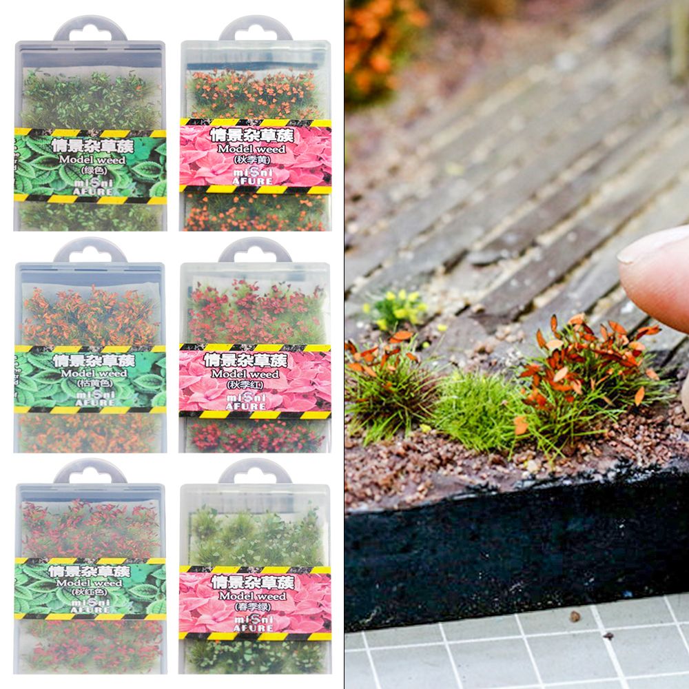 Miniatures Handmade Bush Scale Train Landscape Scene Simulated Building Grass Mate Doll Grass Model Simulation Model Grass Tuft TYPE D